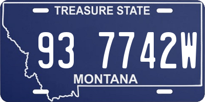MT license plate 937742W