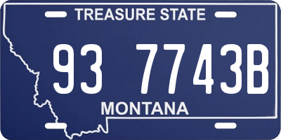 MT license plate 937743B