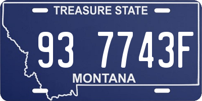 MT license plate 937743F
