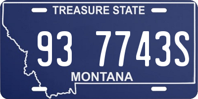 MT license plate 937743S