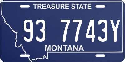 MT license plate 937743Y