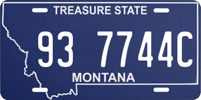 MT license plate 937744C