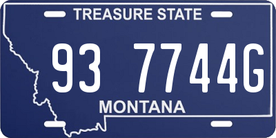 MT license plate 937744G