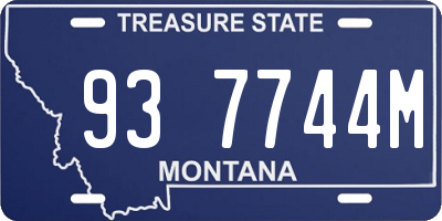 MT license plate 937744M