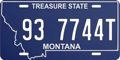 MT license plate 937744T