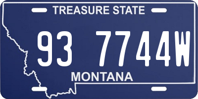 MT license plate 937744W