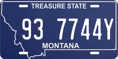 MT license plate 937744Y