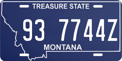 MT license plate 937744Z