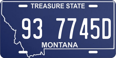 MT license plate 937745D