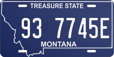 MT license plate 937745E
