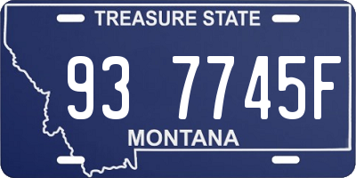 MT license plate 937745F