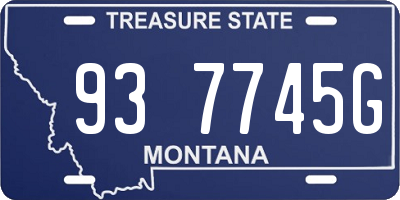 MT license plate 937745G