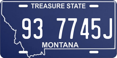 MT license plate 937745J