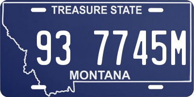 MT license plate 937745M