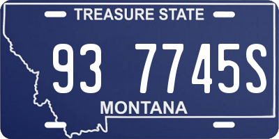 MT license plate 937745S