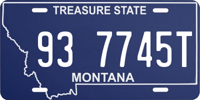 MT license plate 937745T