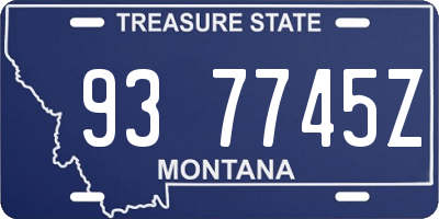 MT license plate 937745Z
