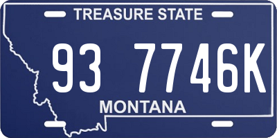 MT license plate 937746K