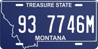 MT license plate 937746M