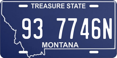 MT license plate 937746N