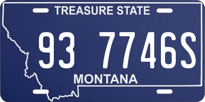 MT license plate 937746S