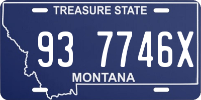 MT license plate 937746X