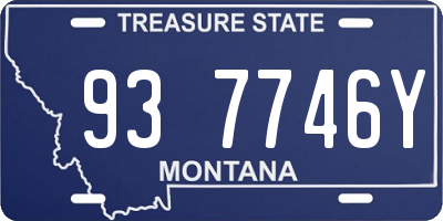 MT license plate 937746Y