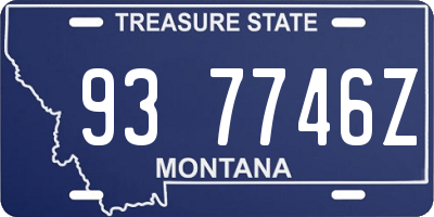 MT license plate 937746Z