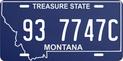 MT license plate 937747C