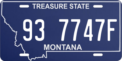 MT license plate 937747F