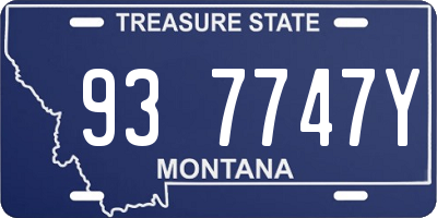 MT license plate 937747Y