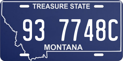 MT license plate 937748C