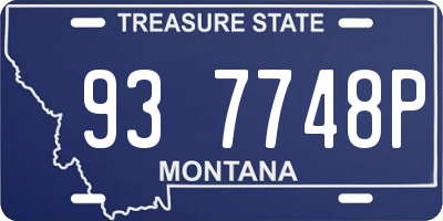 MT license plate 937748P