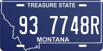 MT license plate 937748R