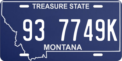 MT license plate 937749K