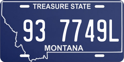 MT license plate 937749L