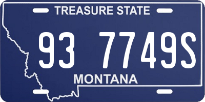 MT license plate 937749S