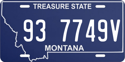 MT license plate 937749V