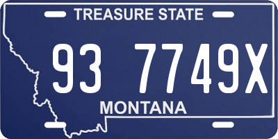 MT license plate 937749X