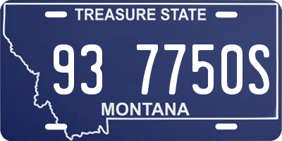 MT license plate 937750S