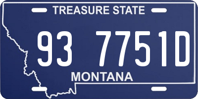 MT license plate 937751D
