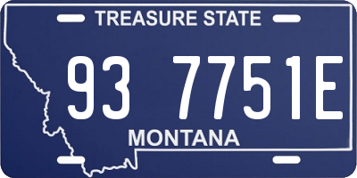 MT license plate 937751E