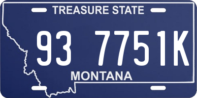 MT license plate 937751K