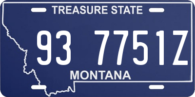 MT license plate 937751Z