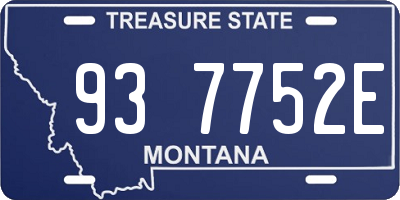 MT license plate 937752E