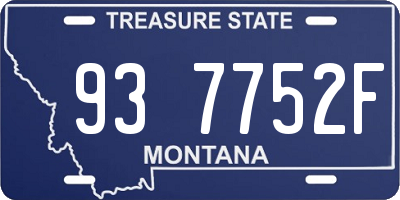 MT license plate 937752F