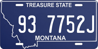 MT license plate 937752J