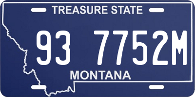 MT license plate 937752M