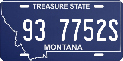 MT license plate 937752S
