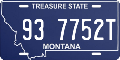 MT license plate 937752T